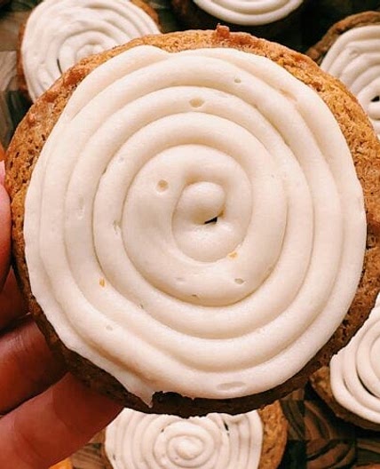 Carrot Cake Cookies with Cream Cheese Frosting