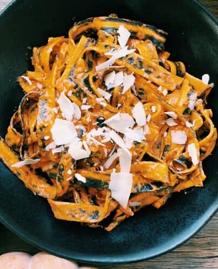 Halloween Black and Orange Spicy Pasta