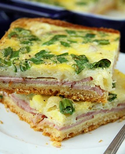 Simple Ham and Swiss Brunch Bake