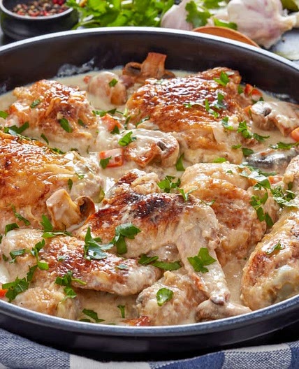 Poulet au Gorgonzola Champignon