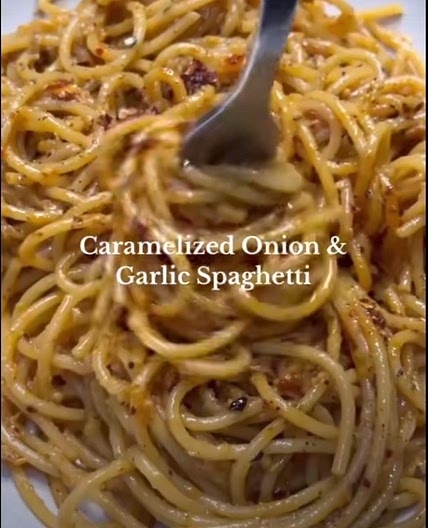 Caramelized Onions & Garlic Spaghetti