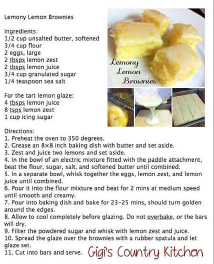 Lemony Lemon Brownies