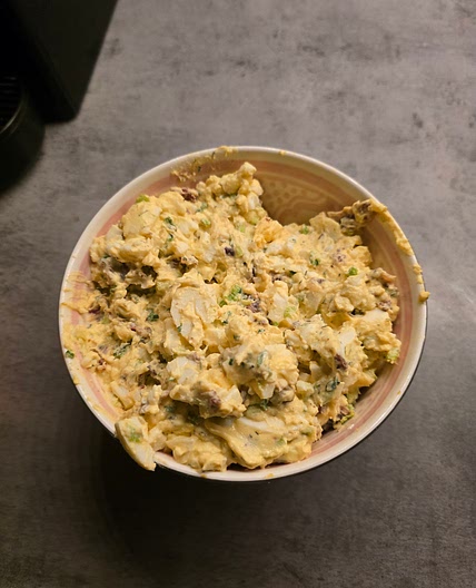 Eiersalade met spek