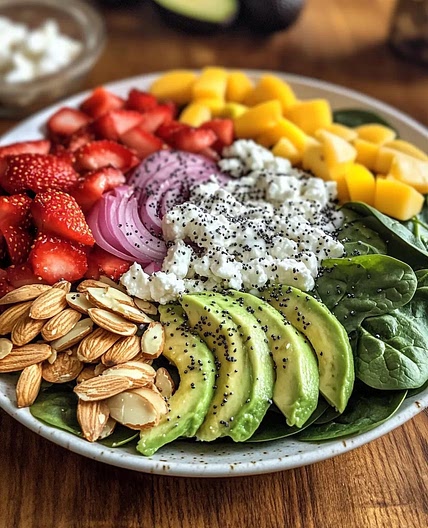 10-Minute Spinach Strawberry Salad with Poppy Seed Dressing
