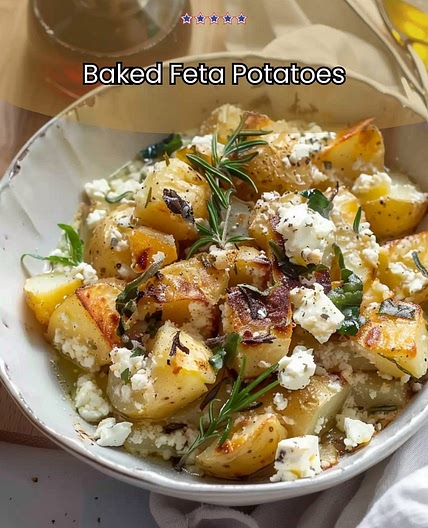 Baked Feta Potatoes