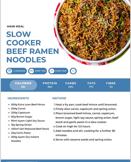 Slow Cooker Beef Ramen Noodles