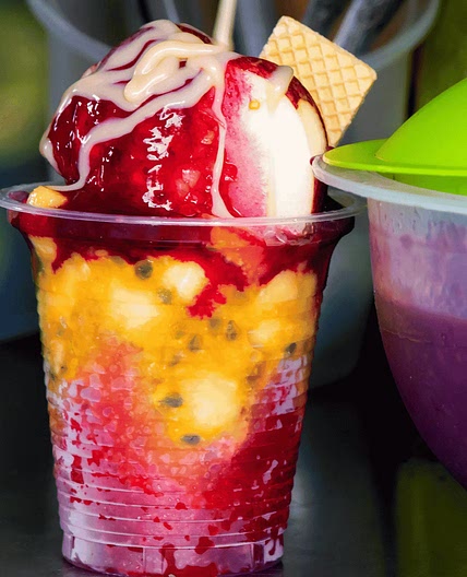 Colombian Fruit Salad with Syrup