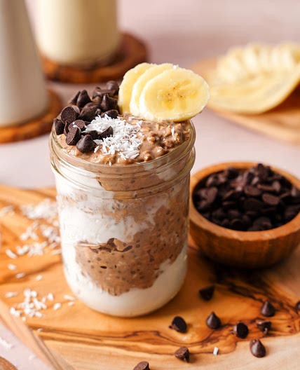 Healthy Creamy Chocolate Overnight Oats
