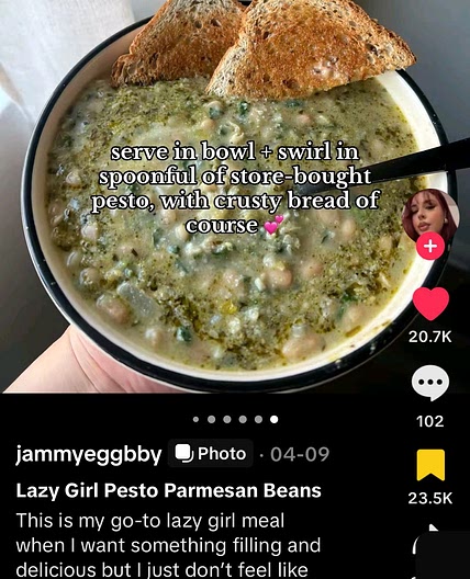 Parmasean pesto beans
