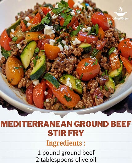 Mediterranean Ground Beef Stir Fry