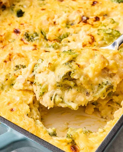 Broccoli, Rice, Cheese, and Chicken Casserole
