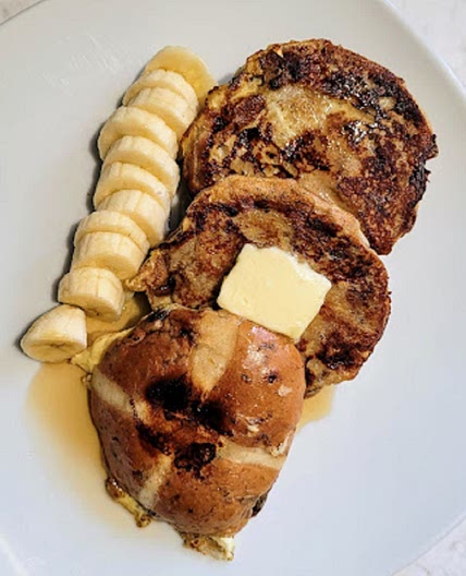 Hot Cross Bun French Toast