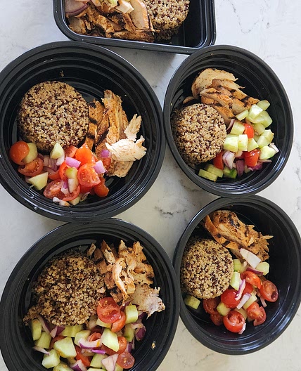 Quinoa, Grilled Chicken and Mediterranean Veggies