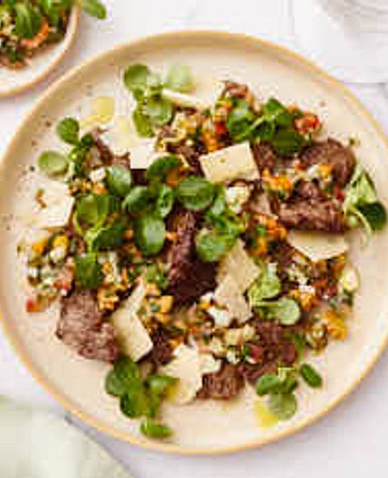 Paillard vom Rind mit Parmesan