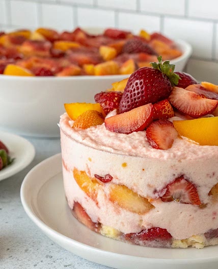 Strawberry Peach Keto Cheesecake Fluff - Diabetic Recipes