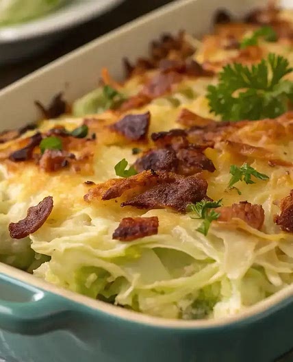 Low Carb Cheesy Cabbage Casserole - Diabetic Recipes