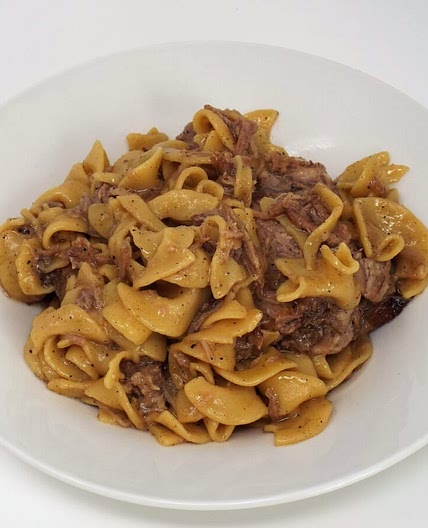 Slow Cooker Pork and Noodles