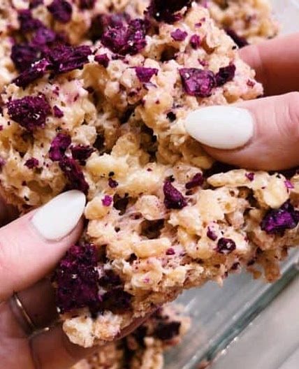 Dragon Fruit Rice Krispy Treats
