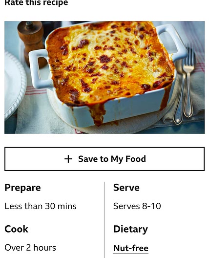 Mary Berry Lasagne