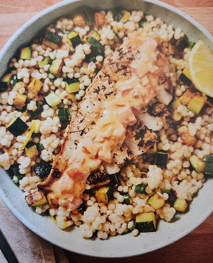 Chicken Thyme with Zucchini Couscous