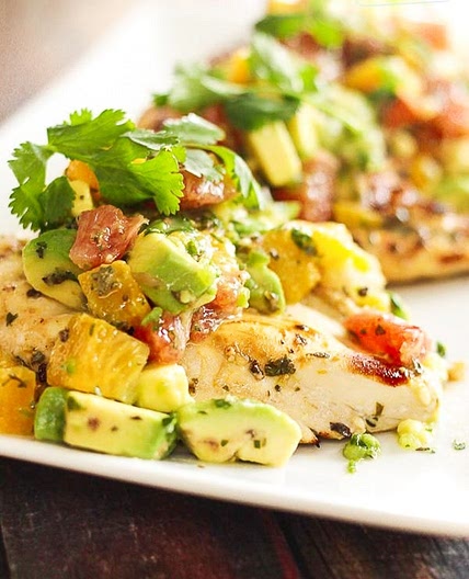 Citrus Chicken with Avocado Salsa