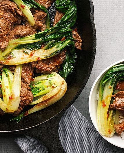 Flatiron steak and bok choy recipe | a fork and a pencil