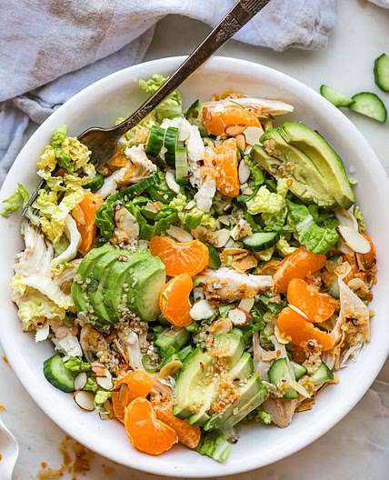 Asian Chicken Salad with Chili Crisp Dressing