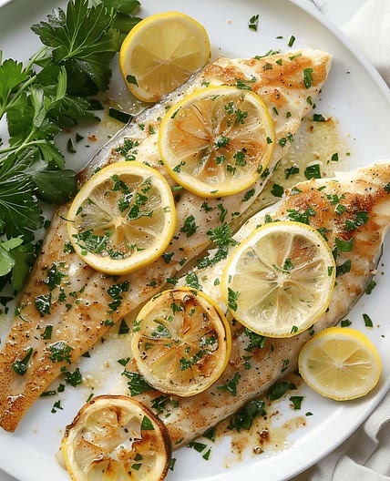 Lemon Herb Baked Flounder