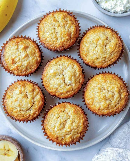Banana Cottage Cheese Muffins