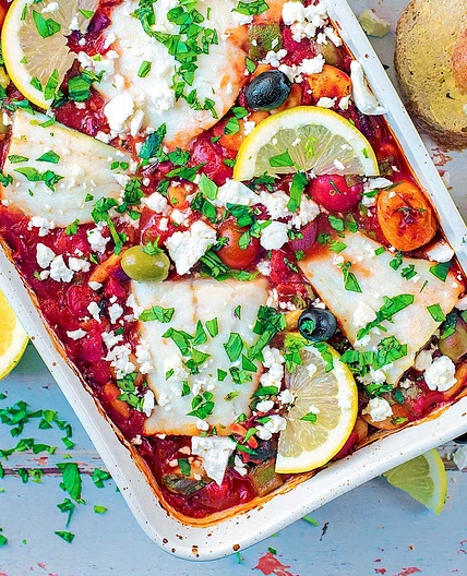 Mediterranean Baked Cod
