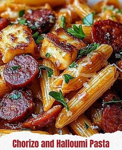 Chorizo and Halloumi Pasta