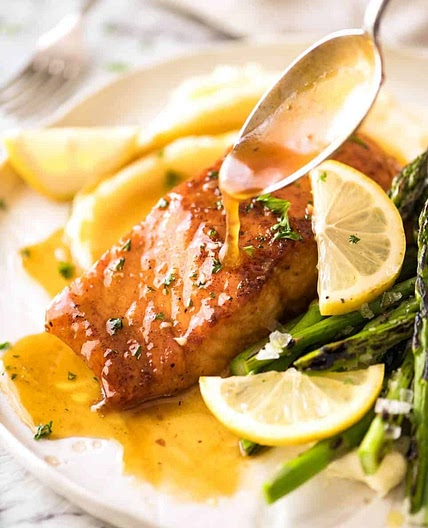 LEMON HONEY GLAZED SALMON