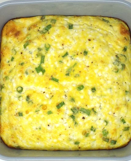 Cottage Cheese and Green Onion Breakfast Casserole