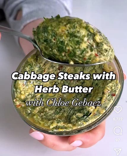 Cabbage Steaks with Herb Butter