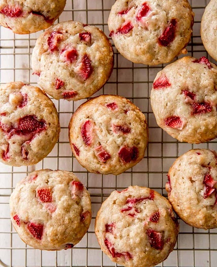 Banana & Strawberry Mini Muffins
