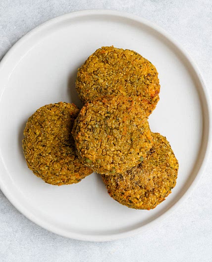 Baked Falafel with Mung Beans