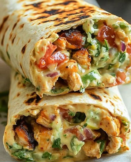 Chipotle ranch chicken burrito