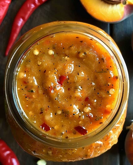 Caribbean Jerk Peach Hot Sauce