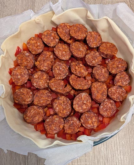Quiche poivron chorizo