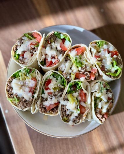 Beer Cheeseburger Wraps