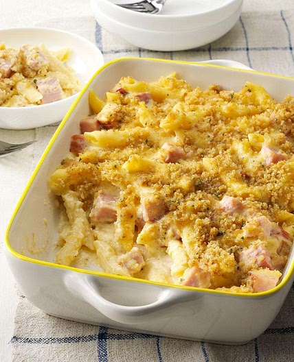 Ham & Swiss Baked Penne
