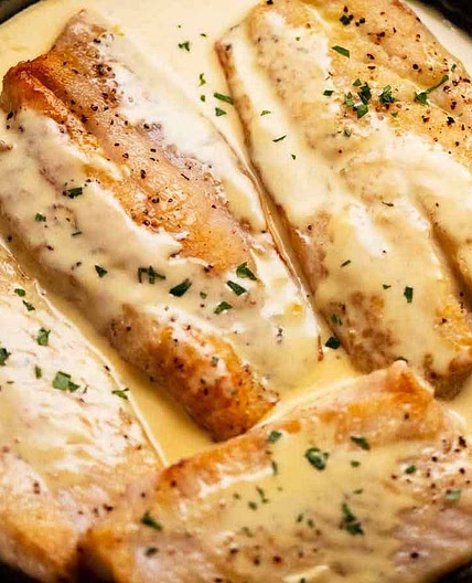 Fish with White Wine Sauce
