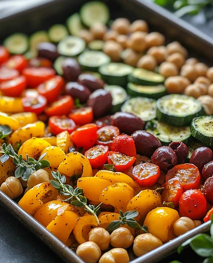 Simple Vegan Greek Sheet Pan Dinner (Ready in 35 Minutes)