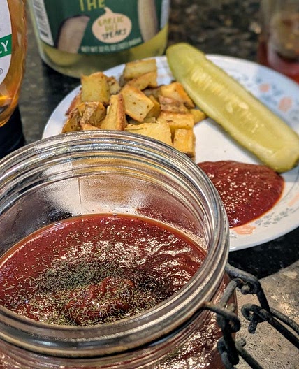 Pickle Ketchup with Hot Honey