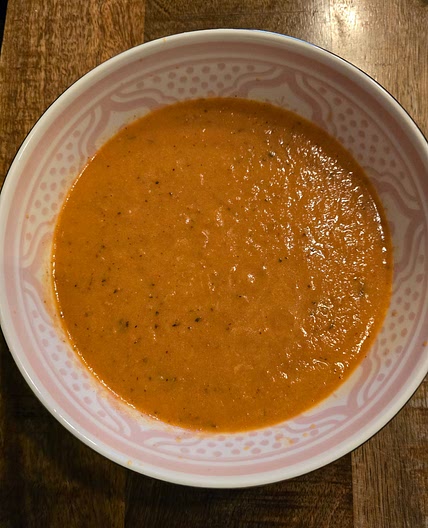 Geroosterde paprika tomaten soep