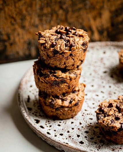 Zucchini Baked Oatmeal Cups with Chocolate