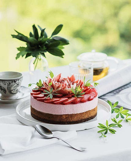 Strawberry & Coconut Cheesecake