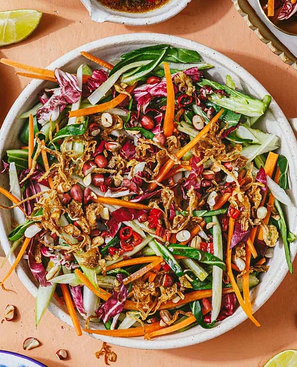 Bok choy slaw with Thai chili lime dressing