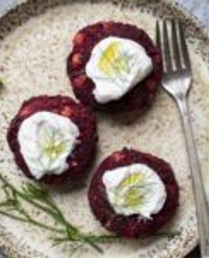Beet Chickpea Cakes