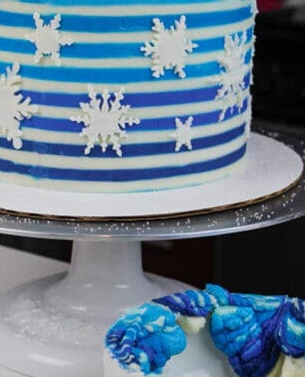 Striped Buttercream Cake